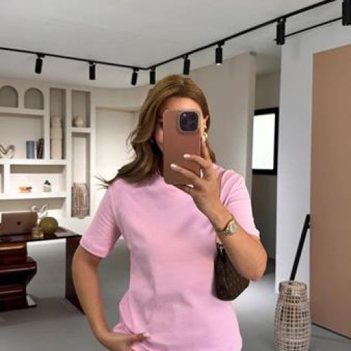 Футболка New Season (S-L) 8535 pink (лето) New Season 8535 pink