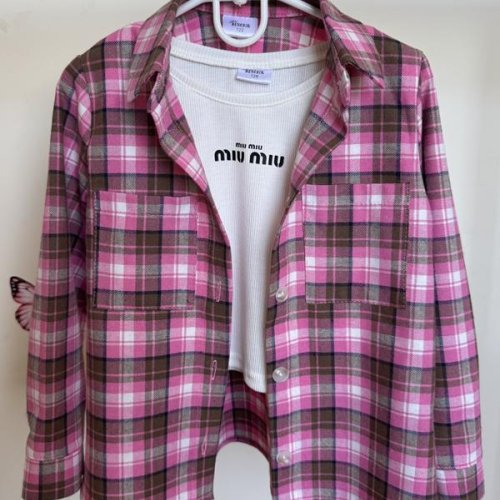 Рубашка Moda school (122-152) 8529 pink-brown (деми) Moda school 8529 pink-brown
