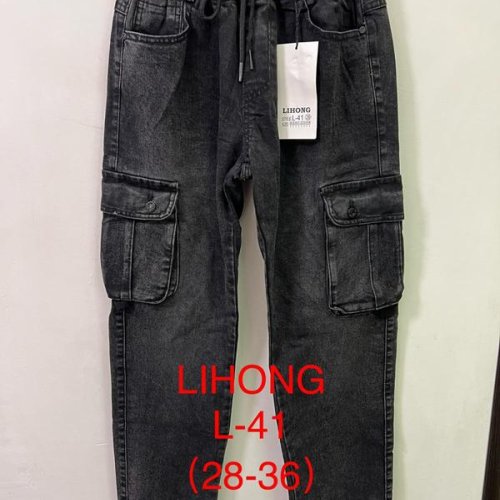 Джинсы Lihong (28-36) L41 black (деми) Lihong L41 black