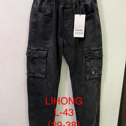 Джинсы Lihong (29-38) L43 black (деми) Lihong L43 black