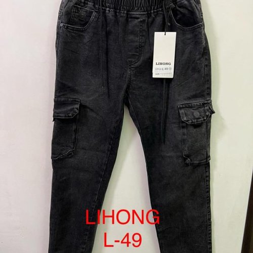 Джинсы Lihong (32-42) L49 black (деми) Lihong L49 black