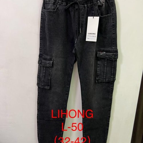 Джинсы Lihong (32-42) L50 black (деми) Lihong L50 black