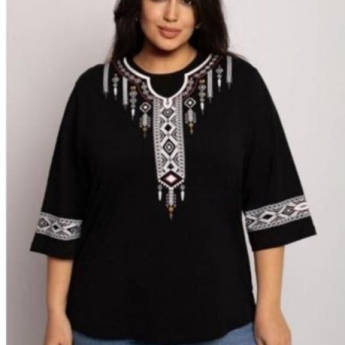 Блузка Global (56-66) 1250 black (лето) Global 1250 black