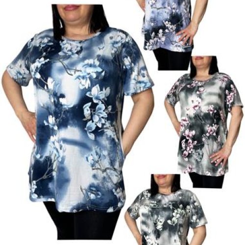 Туника Global (50-60) 6711 navy-beige (лето) Global 6711 navy-beige