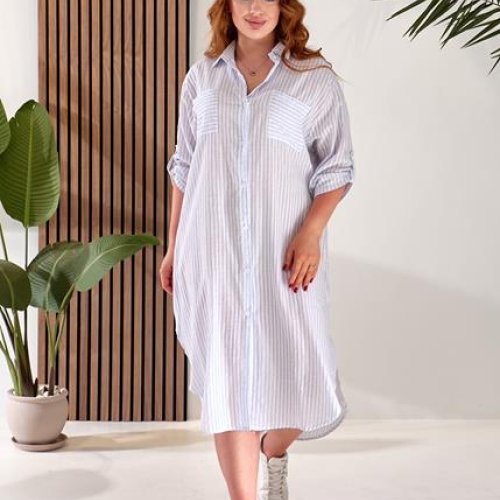 Платье Lola (L-3XL) LL13 l.blue (лето) Lola LL13 l.blue