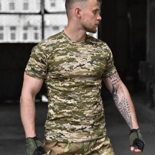 Футболка Madoka (M-3XL) 970 khaki (лето) Madoka 970 khaki