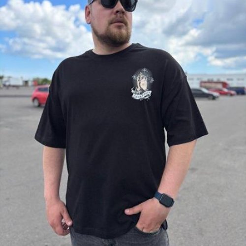 Футболка Faraon (M-XL) 300303 black (лето) Faraon 300303 black