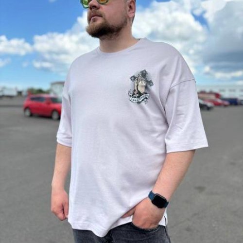 Футболка Faraon (M-XL) 300303 l.grey (лето) Faraon 300303 l.grey