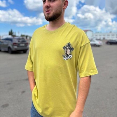 Футболка Faraon (M-XL) 300303 yellow (лето) Faraon 300303 yellow