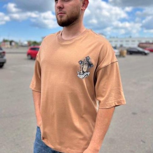 Футболка Faraon (M-XL) 300303 beige (лето) Faraon 300303 beige