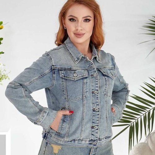 Куртка Beki (L-5XL) 414 l.blue (деми) Beki 414 l.blue