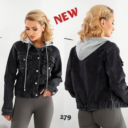 Куртка Beki (S-2XL) 279 black (деми) Beki 279 black