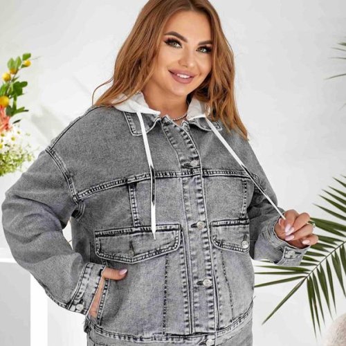 Куртка Beki (L-5XL) 341 grey (деми) Beki 341 grey