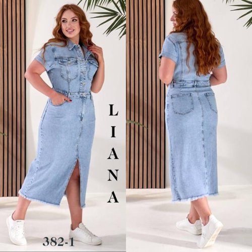 Сарафан Beki (S-3XL) 382-1 l.blue (лето) Beki 382-1 l.blue