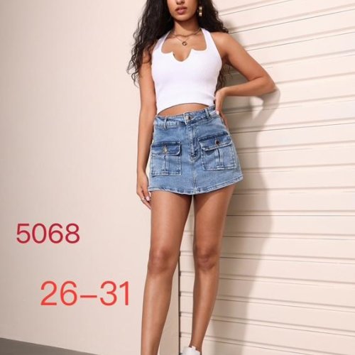 Юбка-шорты NewJeans (26-31) 5068 l.blue (лето) NewJeans 5068 l.blue