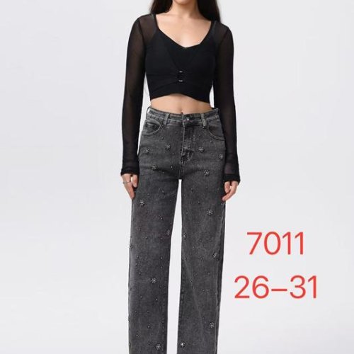 Джинсы NewJeans (26-31) 7011 black (деми) NewJeans 7011 black