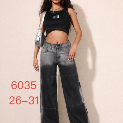 Джинсы NewJeans (26-31) 6035 black (деми) NewJeans 6035 black