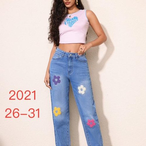 Джинсы NewJeans (26-31) 2021 l.blue (деми) NewJeans 2021 l.blue