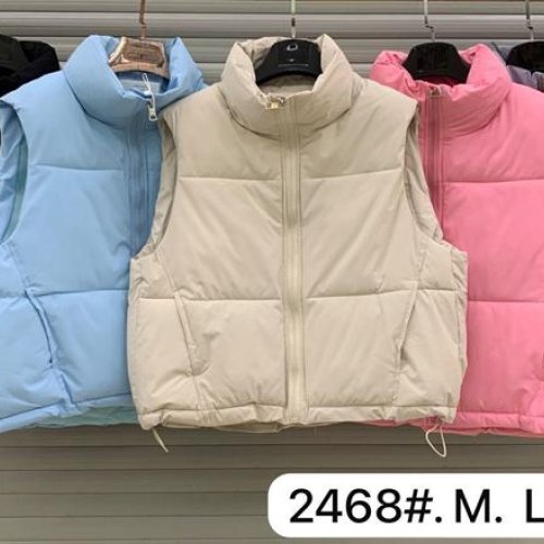 Жилетка Oukali (M-2XL) 2468 pink (деми) Oukali 2468 pink