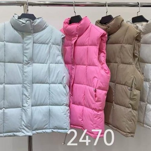 Жилетка Oukali (M-2XL) 2470 l.blue (деми) Oukali 2470 l.blue