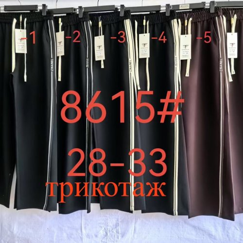 Штаны спорт Fudeyan (28-33) 8615-2 black (деми) Fudeyan 8615-2 black