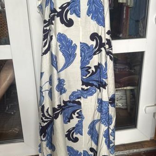 Сарафан Saimeiqi (M-3XL) 132459 white-l.blue (лето) Saimeiqi 132459 white-l.blue