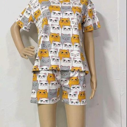 Пижама Saimeiqi (M-3XL) 19033-35 grey (лето) Saimeiqi 19033-35 grey