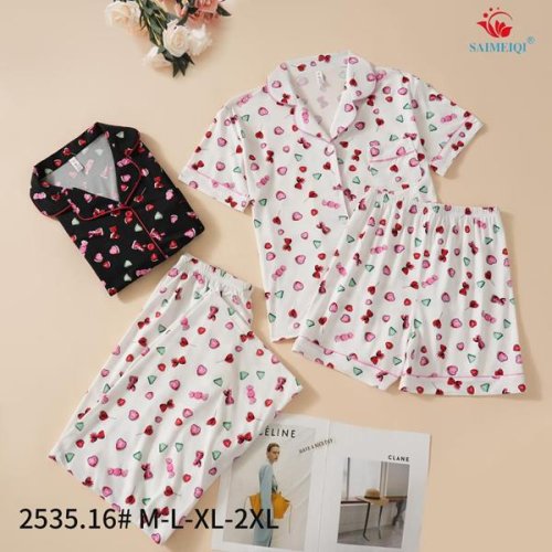 Пижама Saimeiqi (M-2XL) 2535-16 black (лето) Saimeiqi 2535-16 black