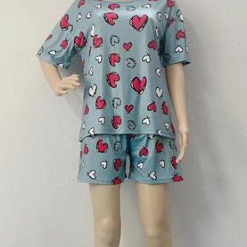 Пижама Saimeiqi (M-3XL) 19033 l.blue (лето) Saimeiqi 19033 l.blue