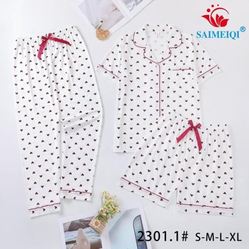 Пижама Saimeiqi (S-XL) 2301-1 white (лето) Saimeiqi 2301-1 white