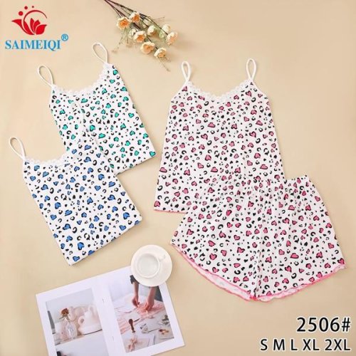 Пижама Saimeiqi (S-2XL) 2506 white-blue (лето) Saimeiqi 2506 white-blue