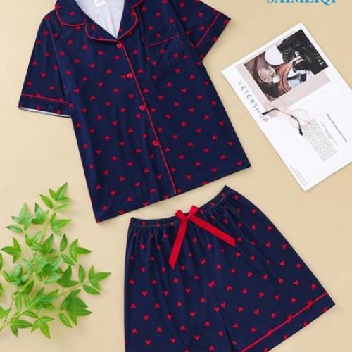 Пижама Saimeiqi (S-XL) 6099-2 navy (лето) Saimeiqi 6099-2 navy