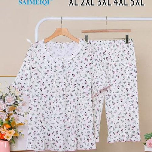 Пижама Saimeiqi (XL-5XL) 6147 white (лето) Saimeiqi 6147 white