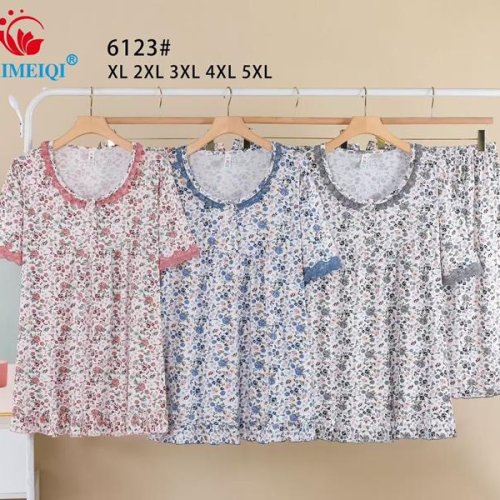 Ночнушка Saimeiqi (XL-3XL) 6123 blue (лето) Saimeiqi 6123 blue