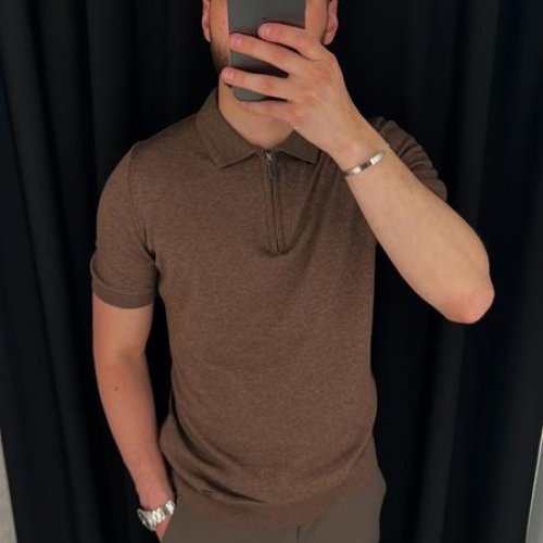 Футболка Vip Stendo (M-2XL) 4001 brown (лето) Vip Stendo 4001 brown