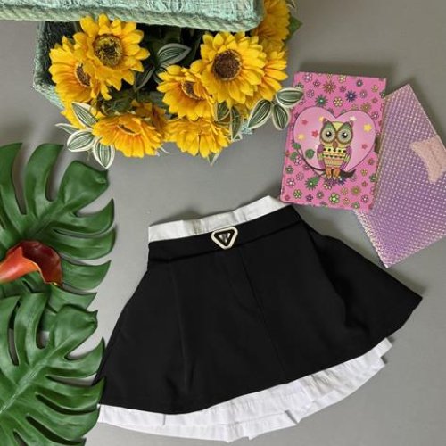 Юбка-шорты Delfinka (116-140) 690 black (лето) Delfinka 690 black