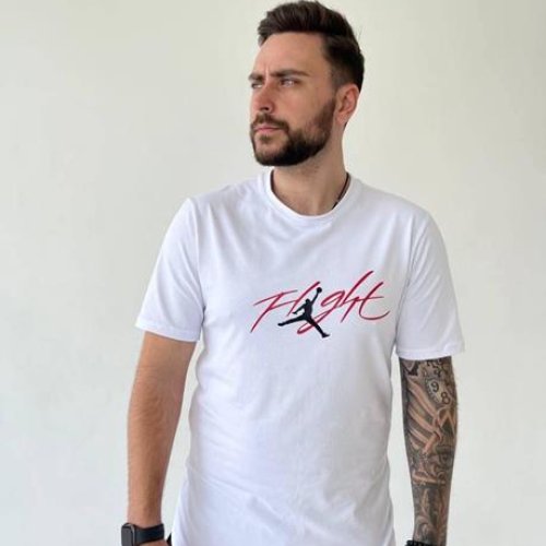 Футболка Madoka (M-3XL) 1064 white (лето) Madoka 1064 white