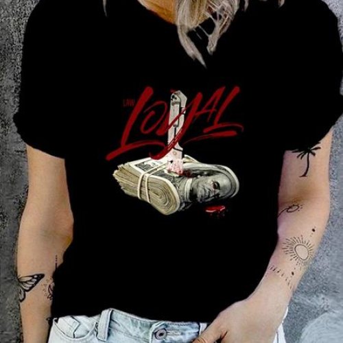 Футболка Madoka (S-XL) 1067 black (лето) Madoka 1067 black