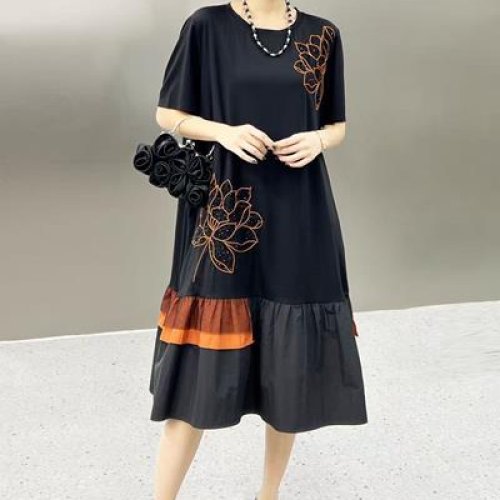 Платье Dorimodes (one size) 6280 black-orange (лето) Dorimodes 6280 black-orange