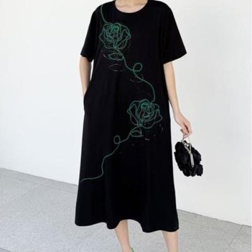 Платье Dorimodes (one size) 6310 black-green (лето) Dorimodes 6310 black-green