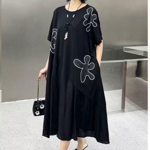Платье Dorimodes (one size) 6327 black-white (лето) Dorimodes 6327 black-white