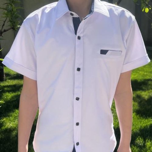 Рубашка Nik (6-11) 56158 white (лето) Nik 56158 white