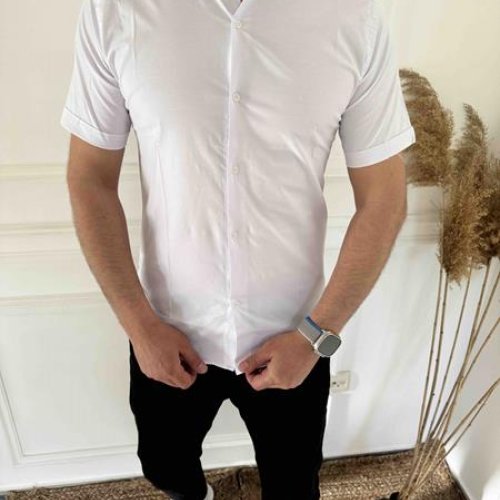Рубашка Nik (S-2XL) 56168 white (лето) Nik 56168 white