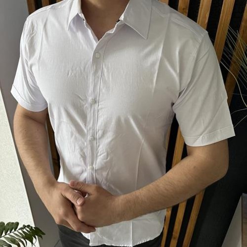 Рубашка Nik (S-2XL) 56172 white (лето) Nik 56172 white