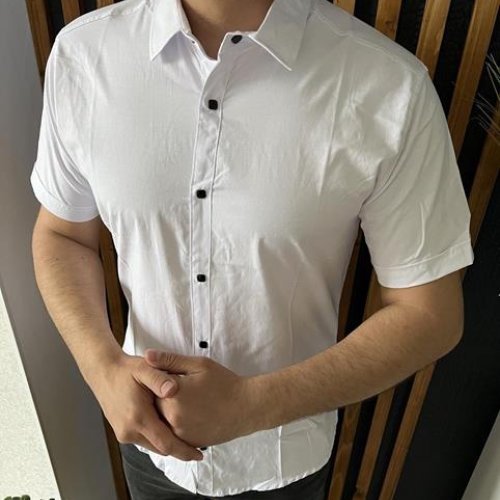 Рубашка Nik (S-2XL) 56173 white (лето) Nik 56173 white