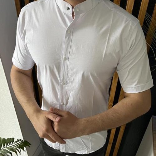 Рубашка Nik (S-2XL) 56174 white (лето) Nik 56174 white