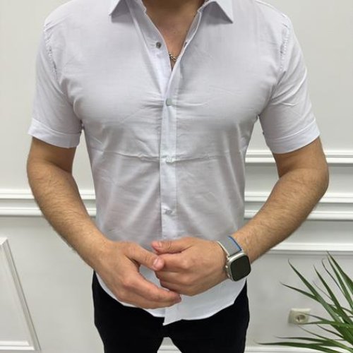 Рубашка Nik (M-2XL) 56178 white (лето) Nik 56178 white