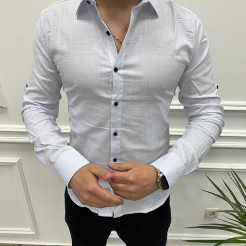 Рубашка Nik (3XL-6XL) 56181 white (деми) Nik 56181 white