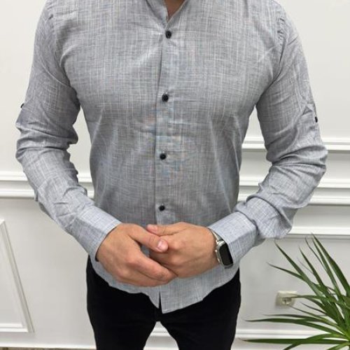 Рубашка Nik (S-2XL) 56183 l.grey (деми) Nik 56183 l.grey