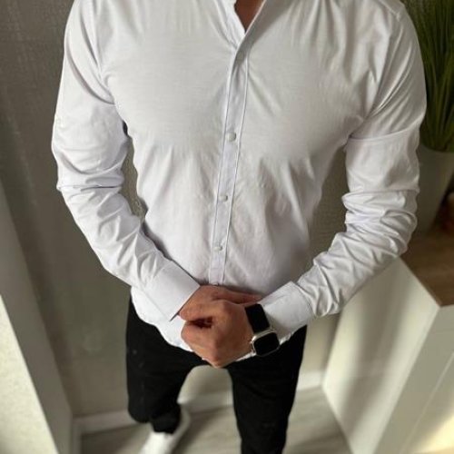 Рубашка Nik (3XL-6XL) 56192 white (деми) Nik 56192 white